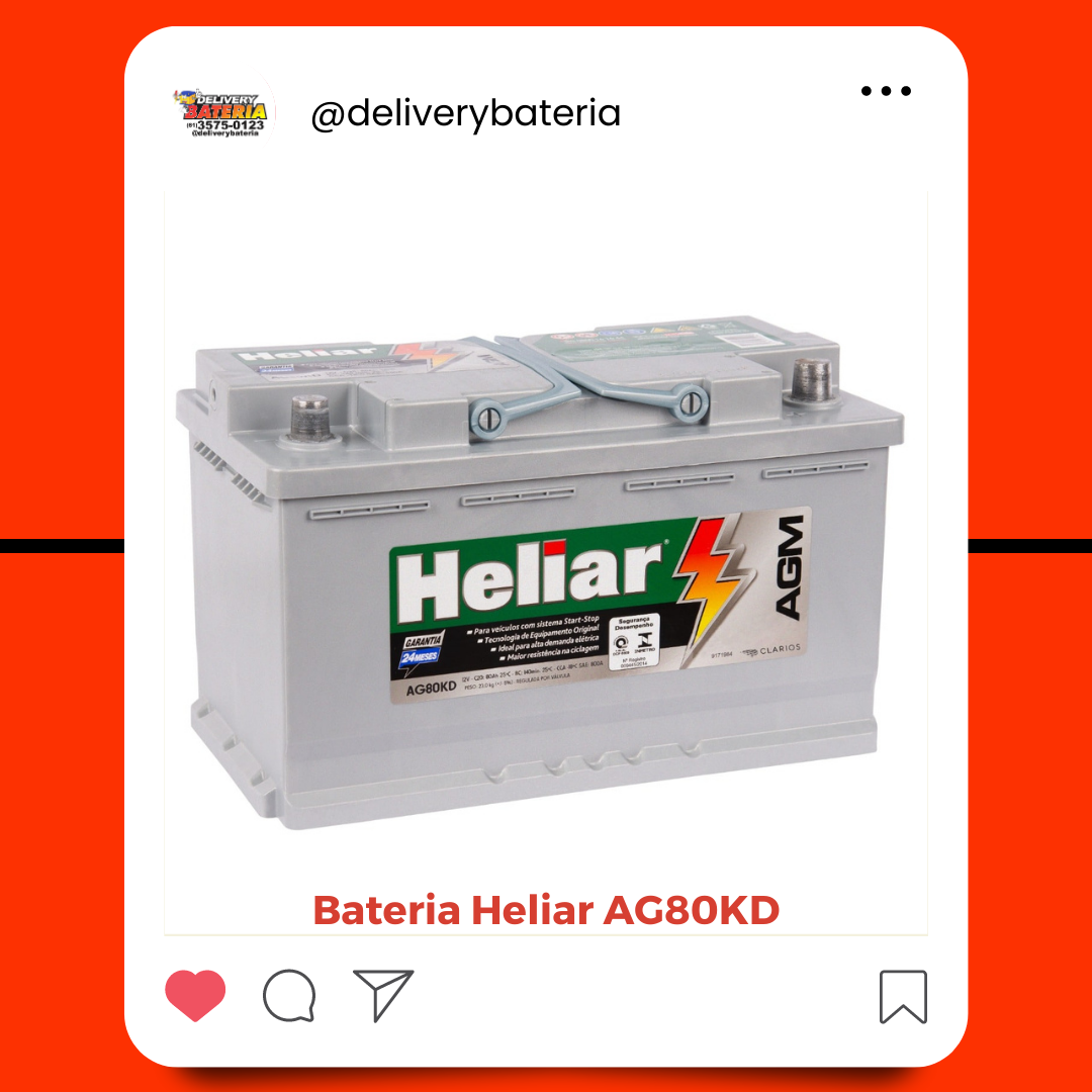 Bateria Heliar AG80KD